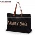 Childhome - Family Bag Original Borsa Nera Oro