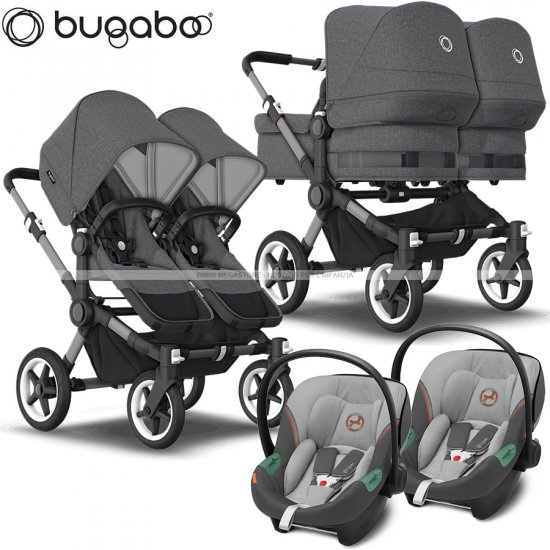 Bugaboo - Bugaboo Donkey 5 Trio Gemellare Con Aton S2