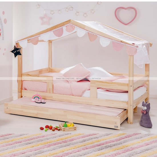 Picci - Cottage Letto Montessori Con Materassi E Tessili - Bimbi