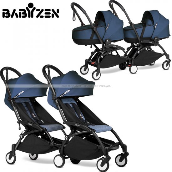 Babyzen - Yoyo2 Passeggino Gemellare Connect Con 2 Bassinet