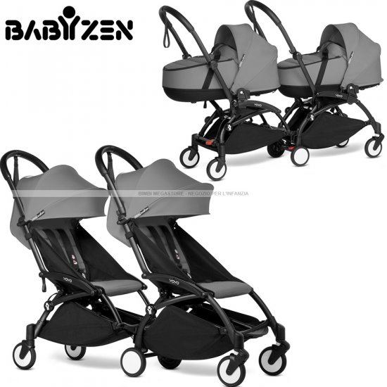 Babyzen - Yoyo2 Passeggino Gemellare Connect Con 2 Bassinet