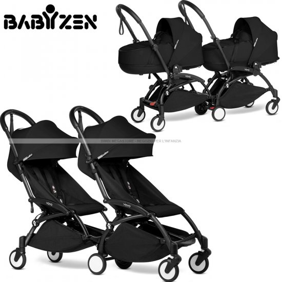 Babyzen - Yoyo2 Passeggino Gemellare Connect Con 2 Bassinet