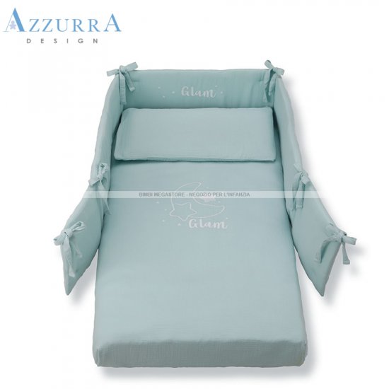 Azzurra Design - Glammy Set Tessile 3 Pz. Mussola Di Cotone