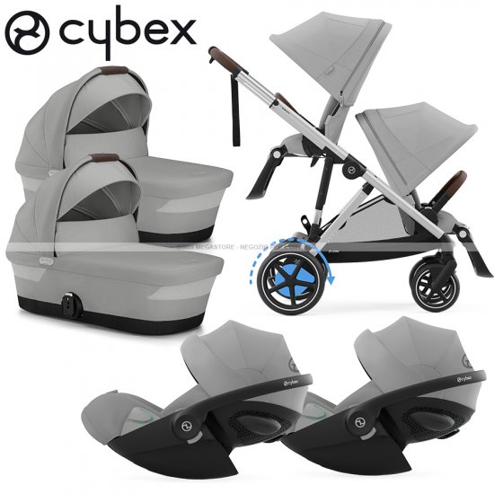 Cybex - E-Gazelle S Trio Gemellare Con Cloud G Isize
