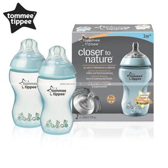 Tommee Tippee Biberon Decorati 340 Ml 2 Pz Bimbi Megastore