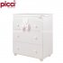 Picci - Dream Bagnetto 3 Cassetti Con Fiocco 01 Bianco Rosa