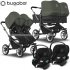 Bugaboo - Bugaboo Donkey 5 Trio Gemellare Con Aton S2 Forest Gr Blk Graph.