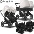 Bugaboo - Bugaboo Donkey 5 Trio Gemellare Con Aton S2 Misty White Blk Blk