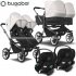 Bugaboo - Bugaboo Donkey 5 Trio Gemellare Con Aton S2 Misty White Blk Grph