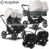 Bugaboo - Bugaboo Donkey 5 Trio Gemellare Con Aton S2 Misty White Grey Blk