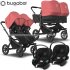 Bugaboo - Bugaboo Donkey 5 Trio Gemellare Con Aton S2 Sunrise Red Blk Blk
