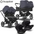 Bugaboo - Bugaboo Donkey 5 Trio Gemellare Con Turtle Air Stormy Blue Blk Blk