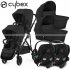 Cybex - Gazelle S Trio Gemellare Con Aton S2 Isize Moon Black