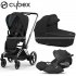 Cybex - E-Priam 4 Trio Con Cloud Z2 Deep Black Chr Blk