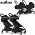 Babyzen - Yoyo2 Passeggino Gemellare Connect Con 2 Bassinet Black Black