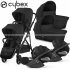 Cybex - Gazelle S Trio Gemellare Con Cloud T Isize Moon Black