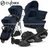 Cybex - Gazelle S Trio Gemellare Con Cloud T Isize Ocean Blue