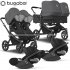 Bugaboo - Bugaboo Donkey 5 Trio Gemellare Con Cloud T Grey Mel. Black Blk