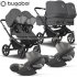 Bugaboo - Bugaboo Donkey 5 Trio Gemellare Con Cloud T Grey Melange Blk