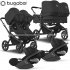 Bugaboo - Bugaboo Donkey 5 Trio Gemellare Con Cloud T Midnight Black Black