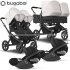 Bugaboo - Bugaboo Donkey 5 Trio Gemellare Con Cloud T Misty White Blk Blk