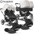 Bugaboo - Bugaboo Donkey 5 Trio Gemellare Con Cloud T Misty White Blk Grph