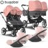 Bugaboo - Bugaboo Donkey 5 Trio Gemellare Con Cloud T Morning P.grey Grap