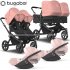 Bugaboo - Bugaboo Donkey 5 Trio Gemellare Con Cloud T Morning Pink Blk Blk