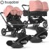 Bugaboo - Bugaboo Donkey 5 Trio Gemellare Con Cloud T Morning Pink Blk Blk