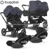 Bugaboo - Bugaboo Donkey 5 Trio Gemellare Con Cloud T Stormy Blue Blk Blk