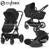 Cybex - Eos Lux Trio Gold 2 In 1 Con Cloud T Moon Black