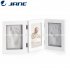 Jane' - Wood Photo Frame Cornice Doppia Con Impronta Bianco