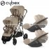 Cybex - Gazelle S Duo Gemellare Con Cloud T Isize Almond Beige