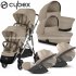 Cybex - Gazelle S Trio Gemellare Con Cloud T Isize Almond Beige