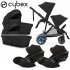 Cybex - E-Gazelle S Trio Gemellare Con Cloud G Isize Moon Black