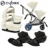 Cybex - E-Gazelle S Trio Gemellare Con Cloud G Isize Seashell Beige Black