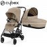 Cybex - Melio Carbon Duo Passeggino E Navicella Almond Beige