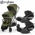 Cybex - Gazelle S Duo Gemellare Con Cloud T Isize Moss Green