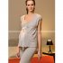 Dominam Pharm - Pigiama Allattamento Cuori Bianchi M Grigio