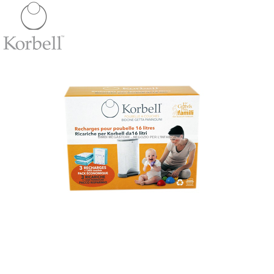 Korbell - Korbell Contenitore Smaltimento Pannolini - Bimbi Megastore