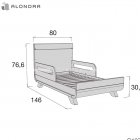 Alondra - Lettino Kurve Essence C137P Trasformabile Premium