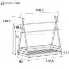 Alondra - Homy Lettino Montessori Completo 70X140