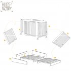 Hugs Factory - Cisto Lettino Completo Con Kit Trasformazione