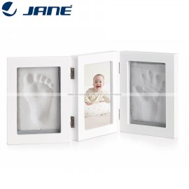 Jane' - Wood Photo Frame Cornice Doppia Con Impronta