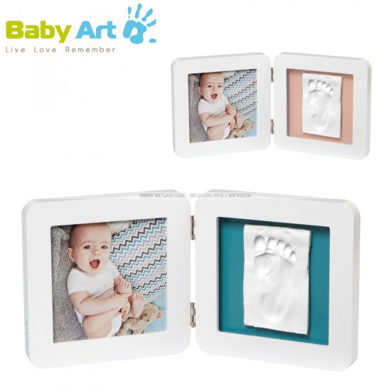La Culla online shop  Cornice foto in legno Baby Art con Kit impronta mani  e piedi