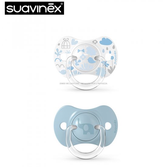 Suavinex - Rose Et Bleu Succhietto 6+M Silicone Anatomico - Bimbi Megastore